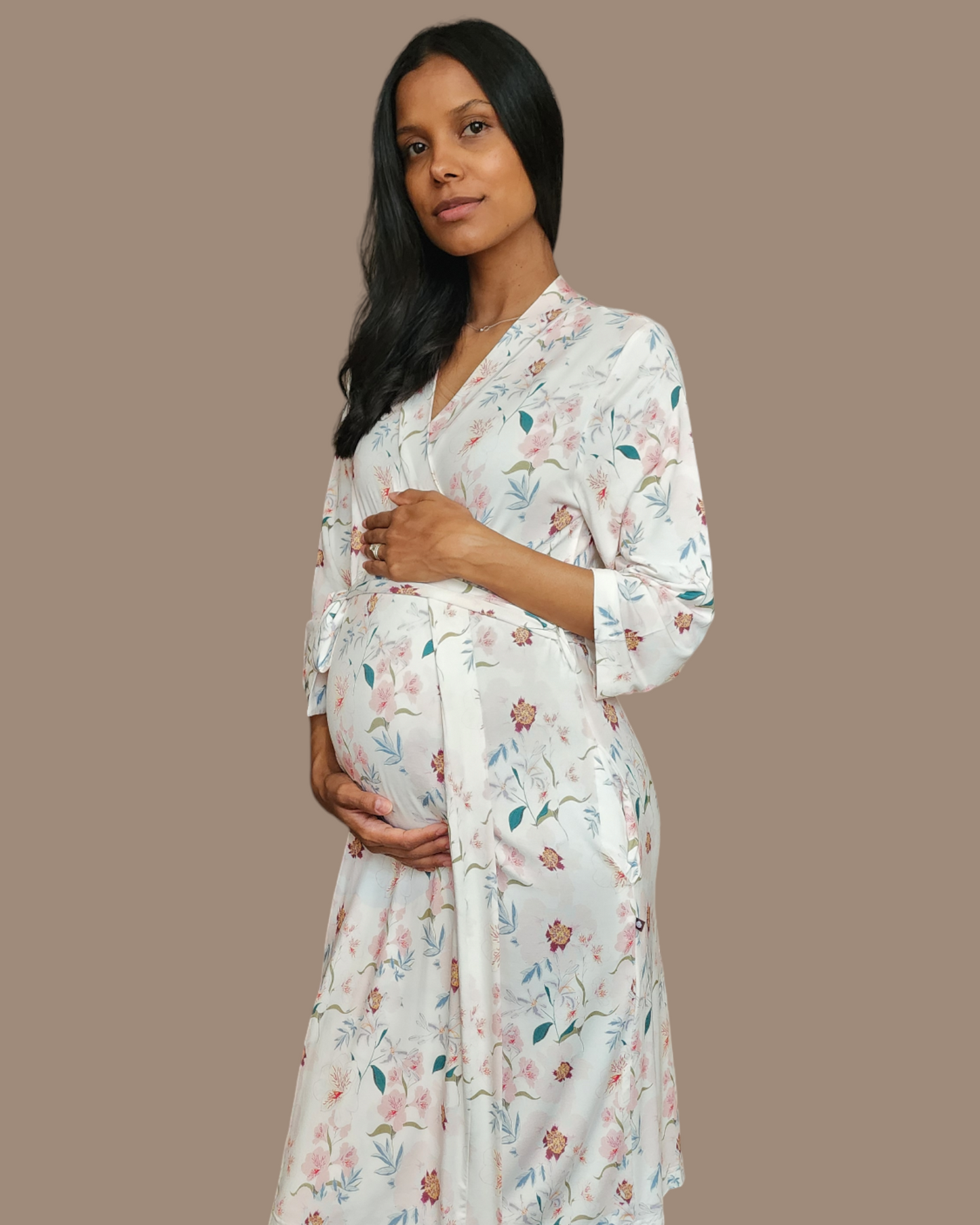 MA-MA NYC Lilly Maternity Robe Bamboo