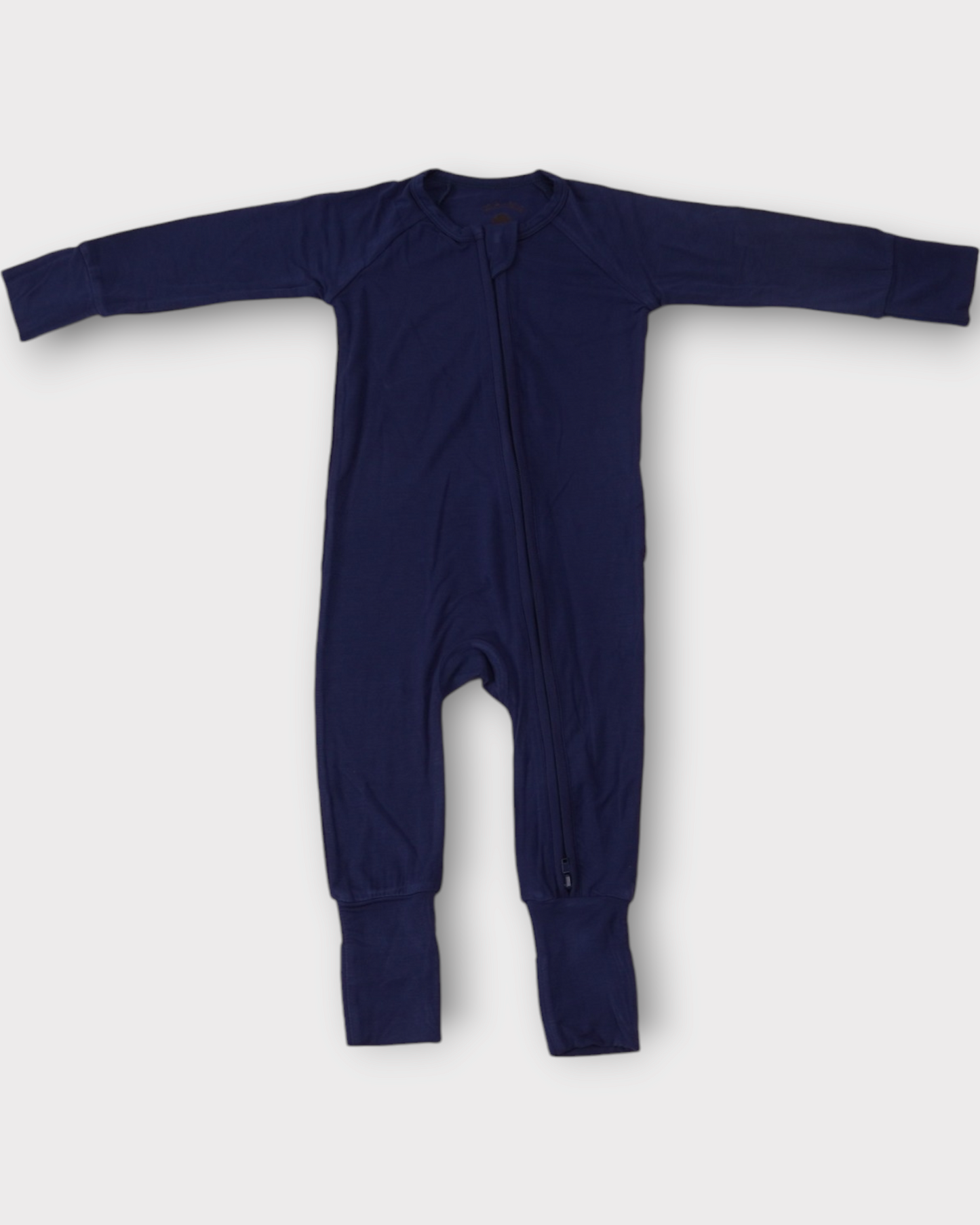 blue bamboo romper baby boy