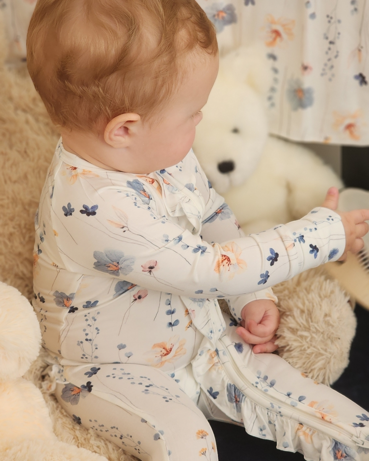 Bluebell Zipped Bamboo Footie