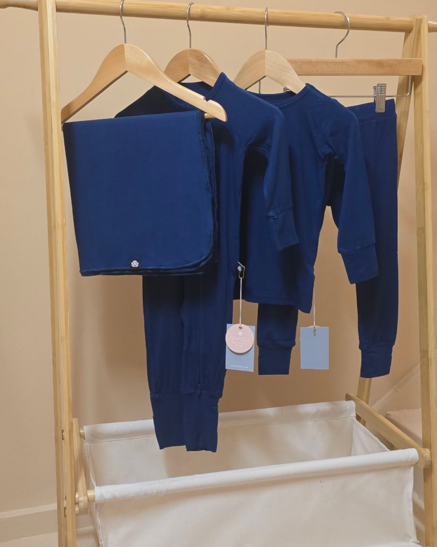 Blue Jasmine Long Sleeve Bamboo Toddler Pajamas