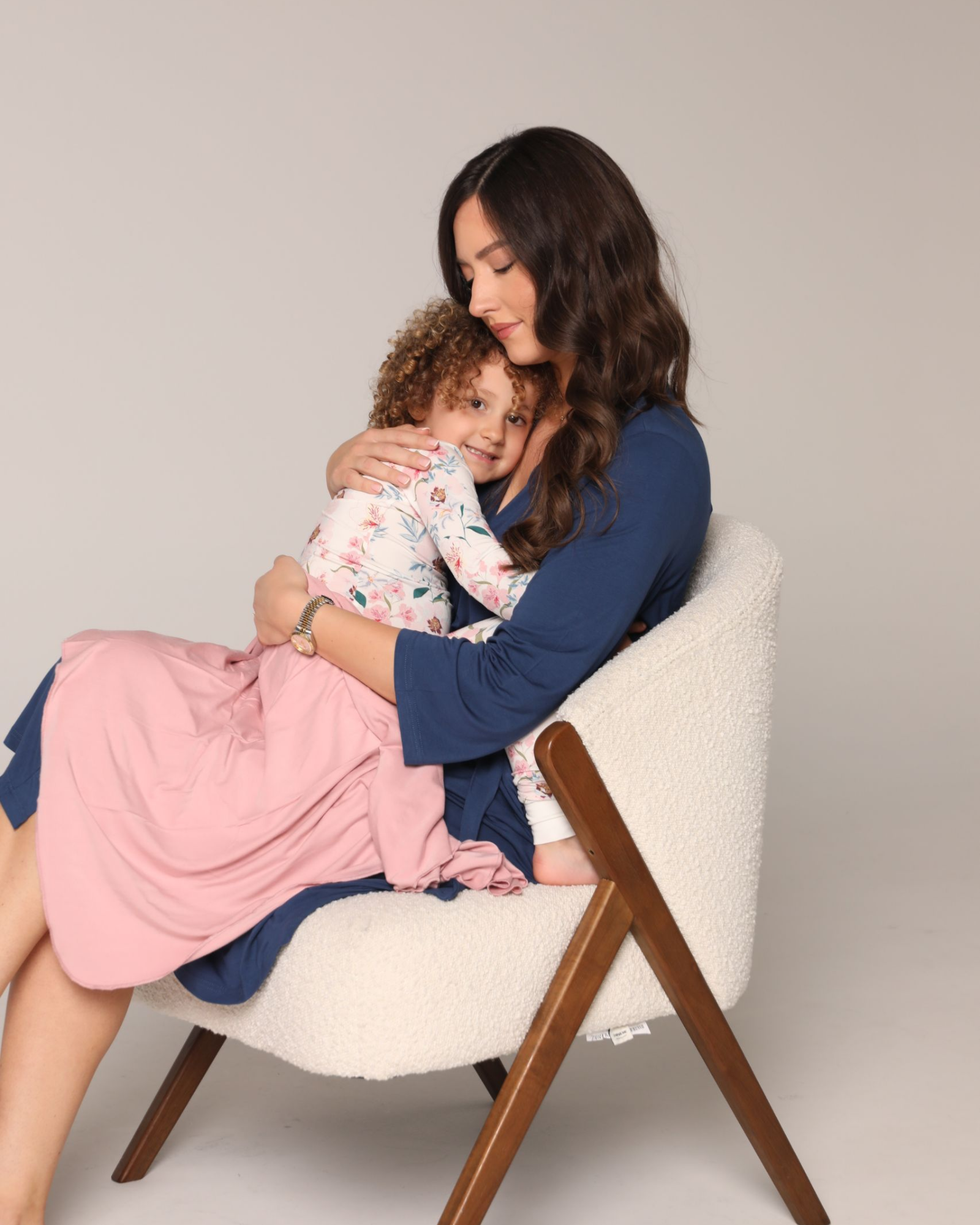 Blue Jasmine Bamboo Maternity Robe