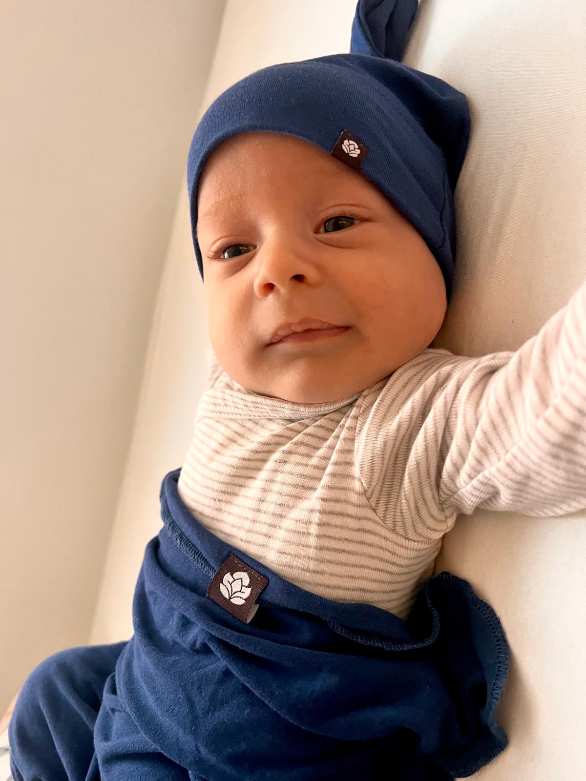 Blue Bamboo Baby Hat