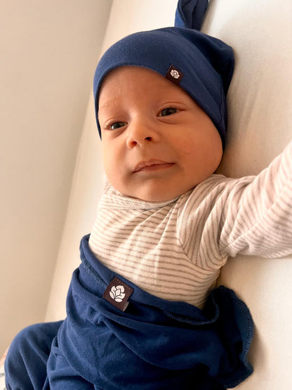 Blue Bamboo Baby Hat
