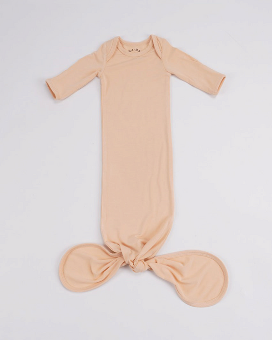 Cotton Flower Knotted Bamboo Onesie - Neutral