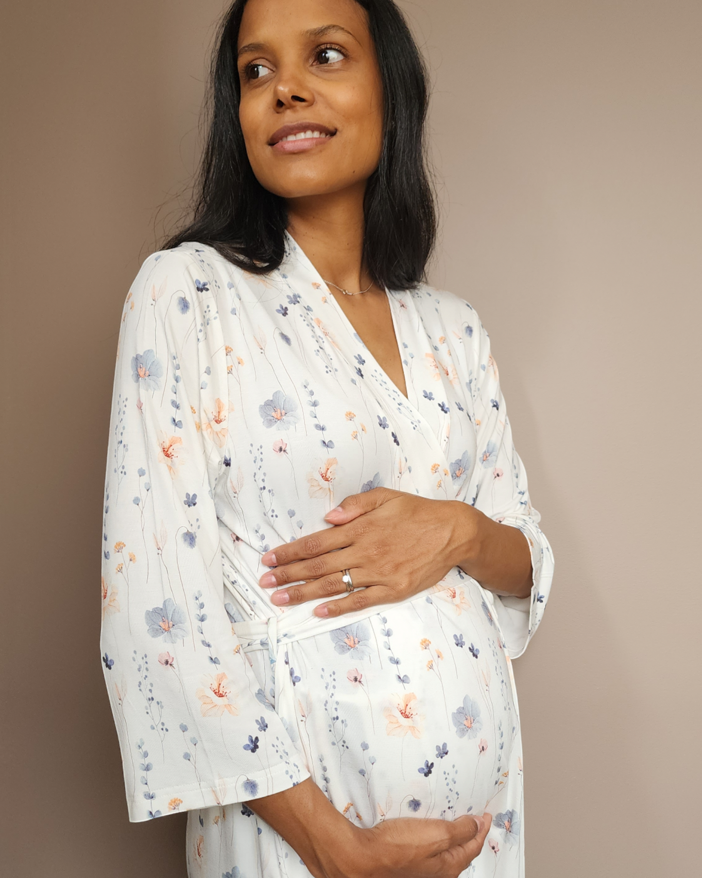 Bluebell Bamboo Maternity Robe