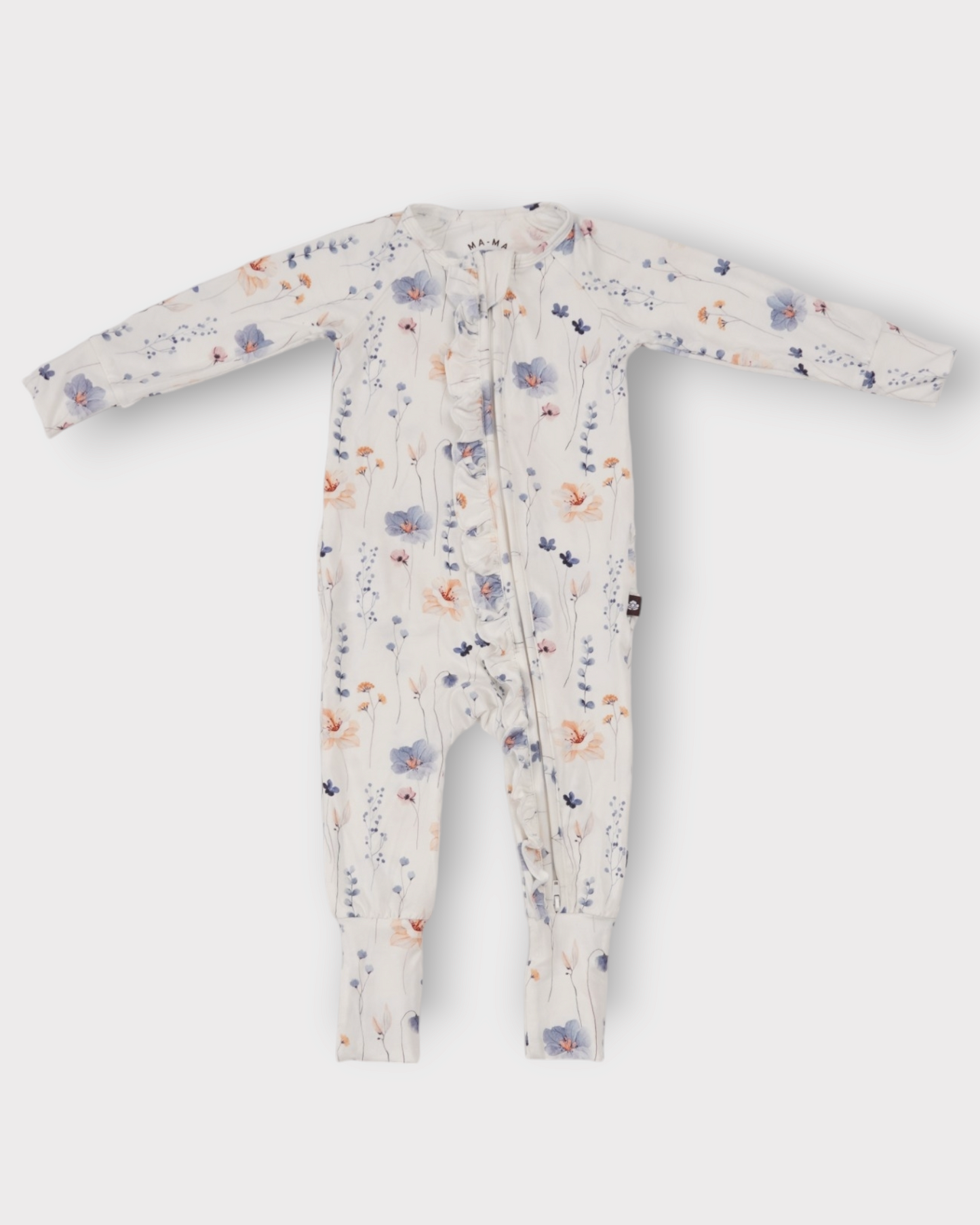 Zipped Footie for Baby Girls by MA-MA NYC