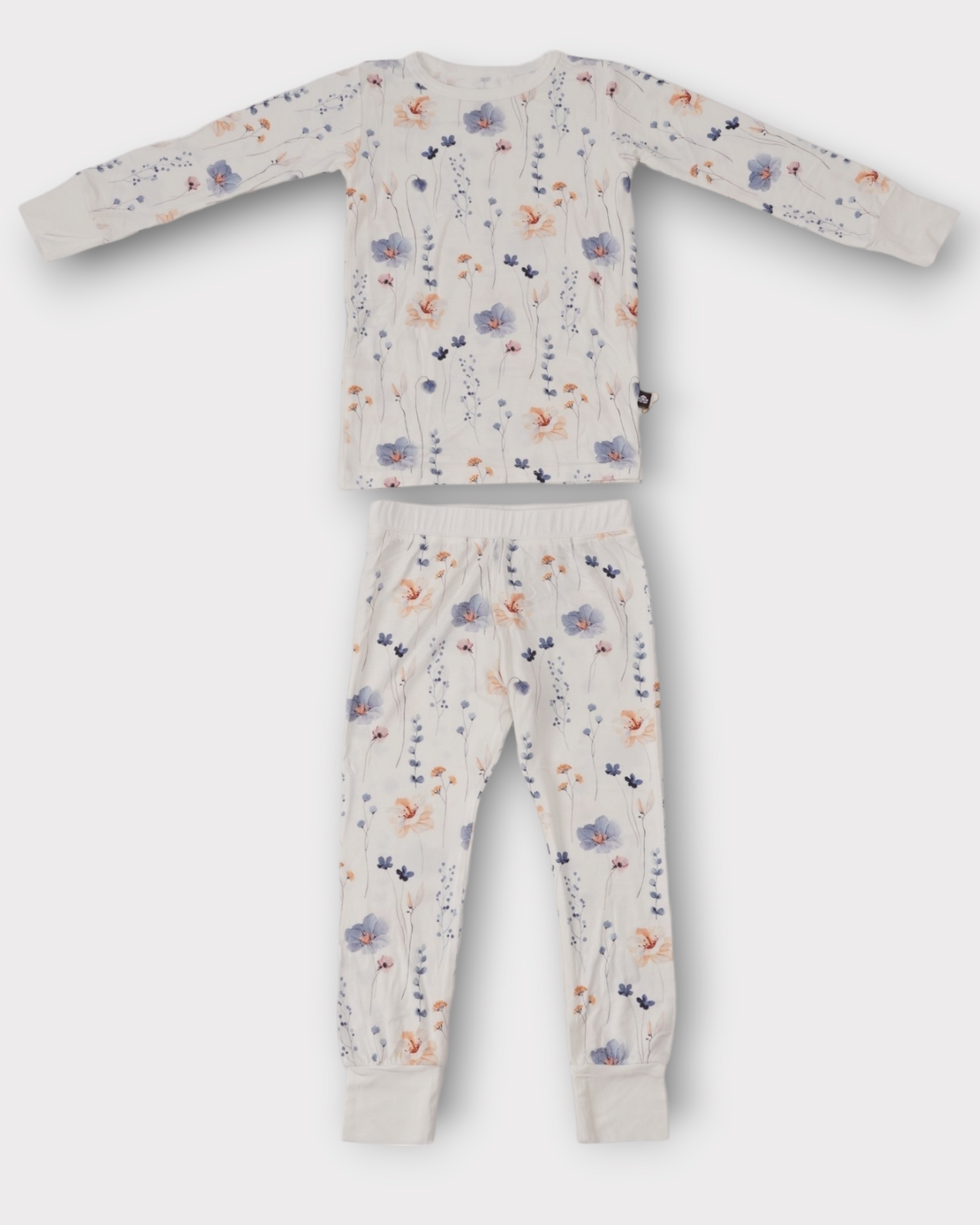 MA-MA NYC Bluebell Long Sleeve Pajamas Bamboo Front