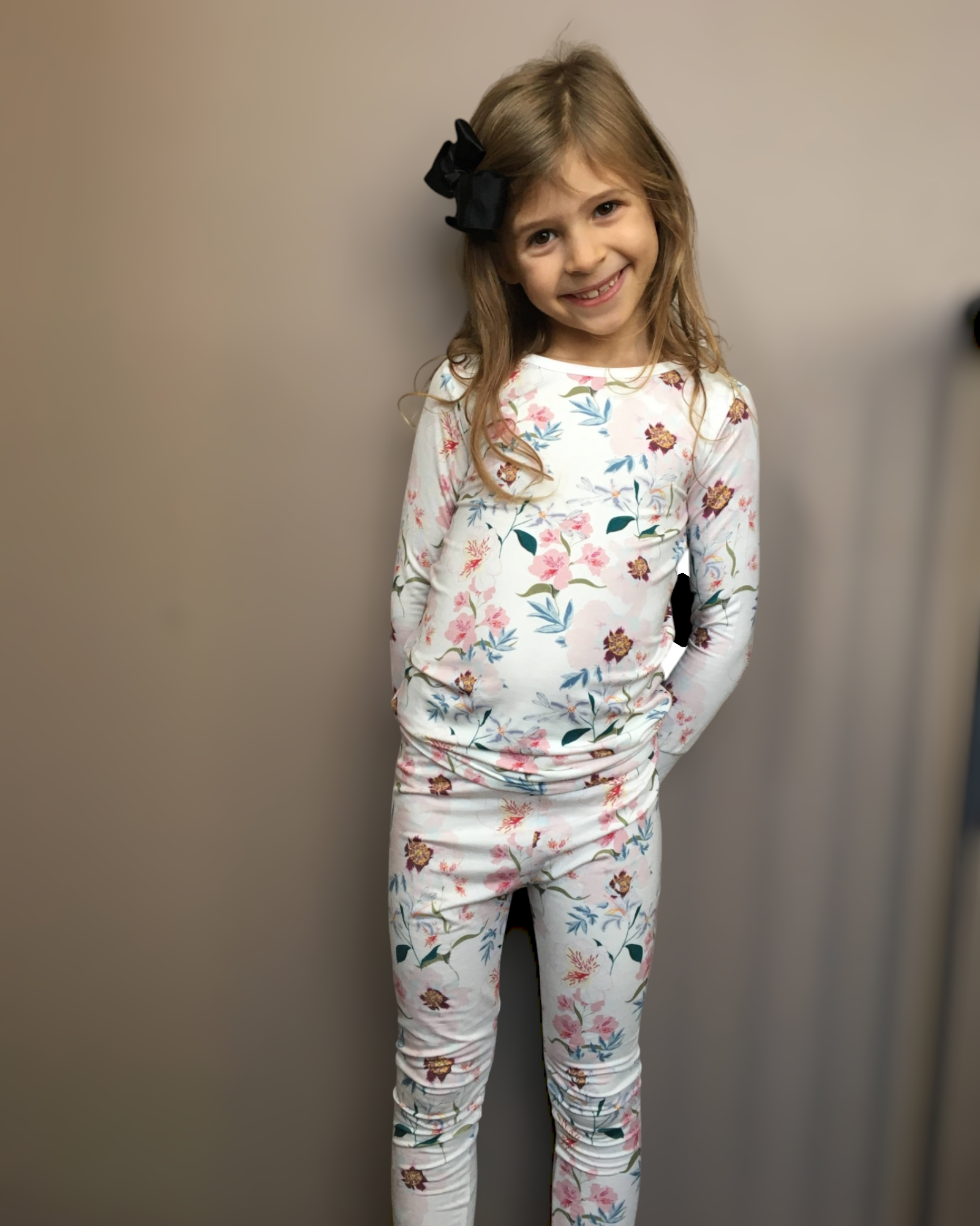 Girl in Lilly Long Sleeve Bamboo Pajama