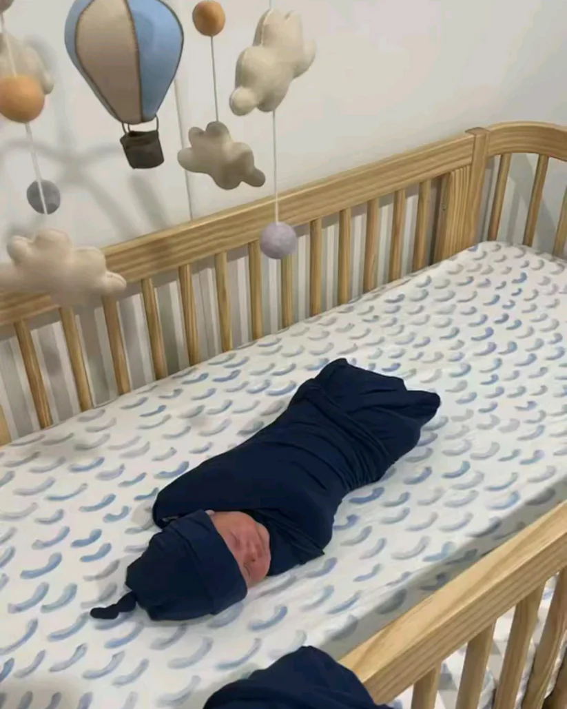 Bamboo Swaddle - Blue Jasmine