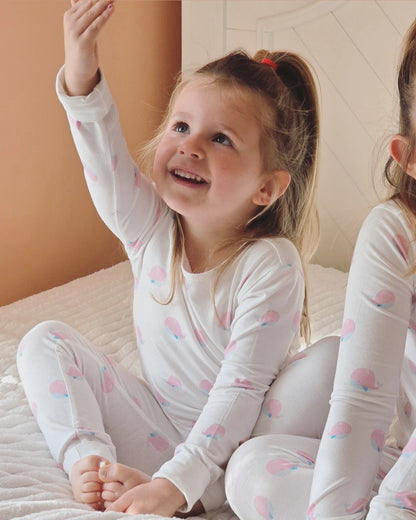 Sea Breeze Whale Long Sleeve Bamboo Pajamas & Free Bedtime Children's Story