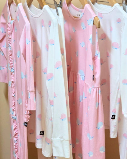 Sea Breeze Whale Long Sleeve Bamboo Pajamas & Free Bedtime Children's Story