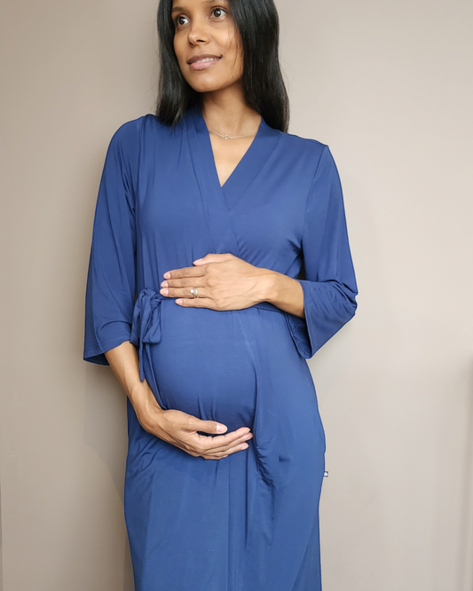 Blue Jasmine Maternity Robe