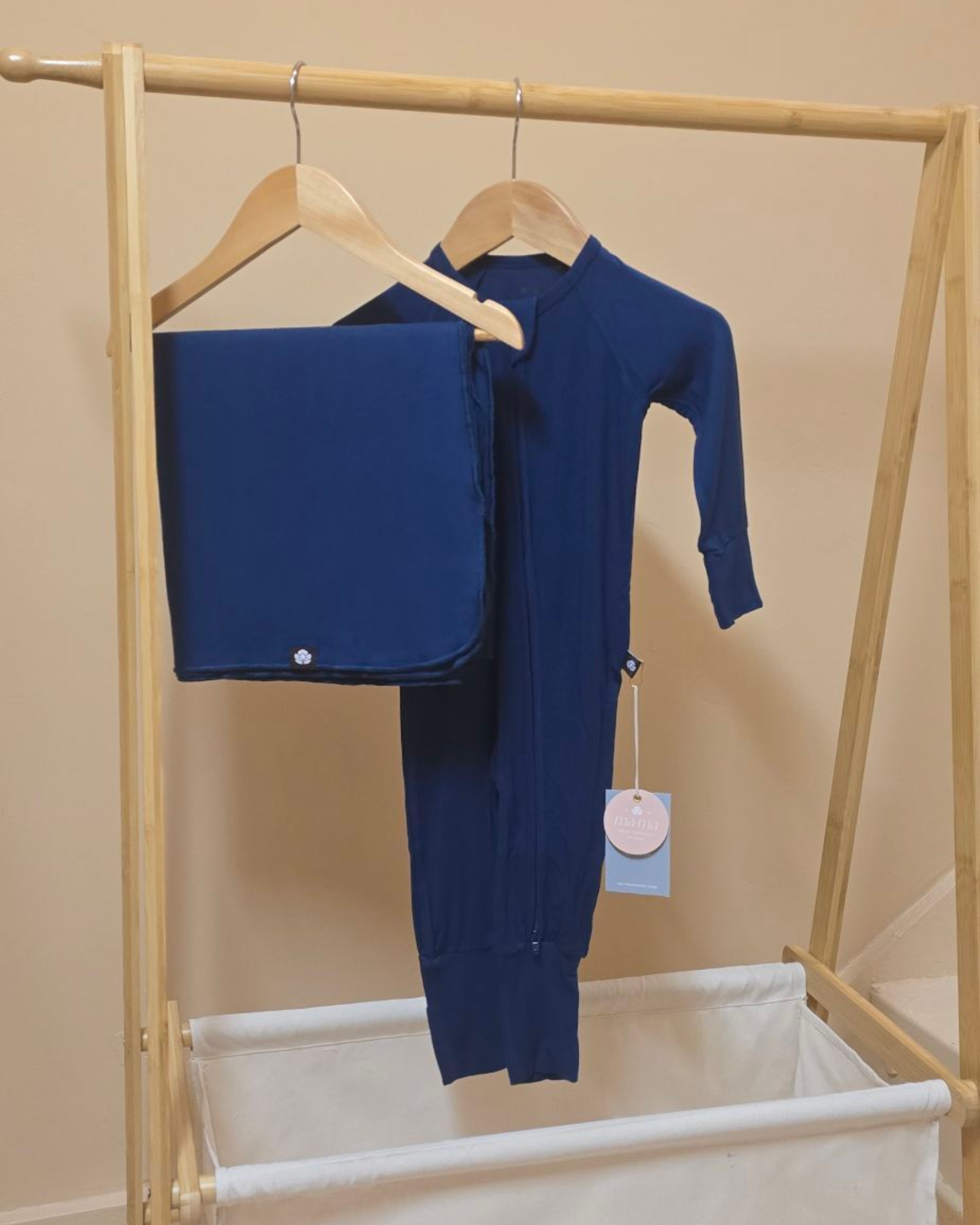 Bamboo Swaddle - Blue Jasmine