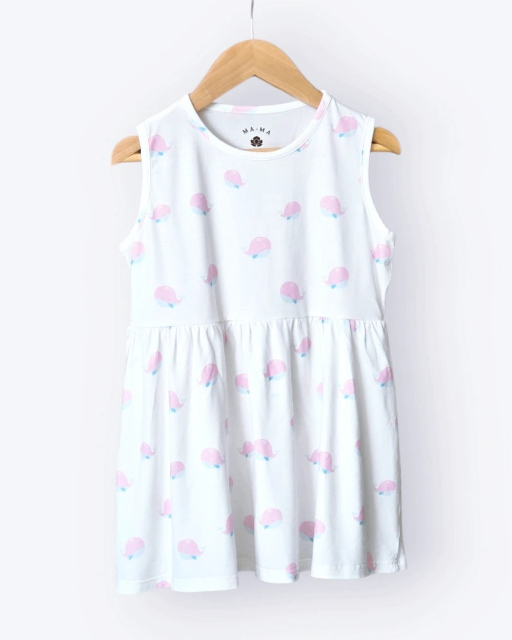 Sea Breeze Whale Bamboo Dress for Girl & Free Children's Story
