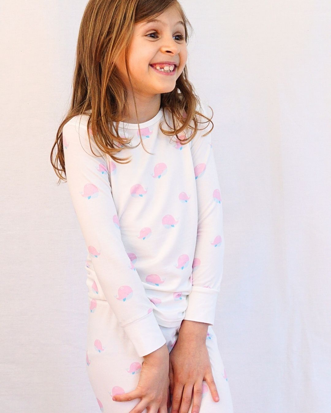 Sea Breeze Whale Long Sleeve Bamboo Pajamas & Free Bedtime Children's Story