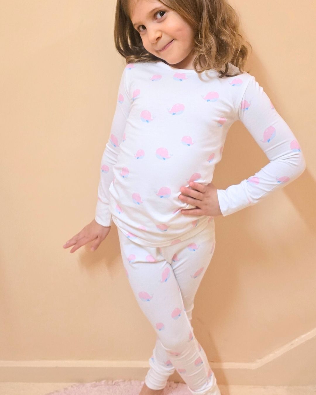 Sea Breeze Whale Long Sleeve Bamboo Pajamas & Free Bedtime Children's Story