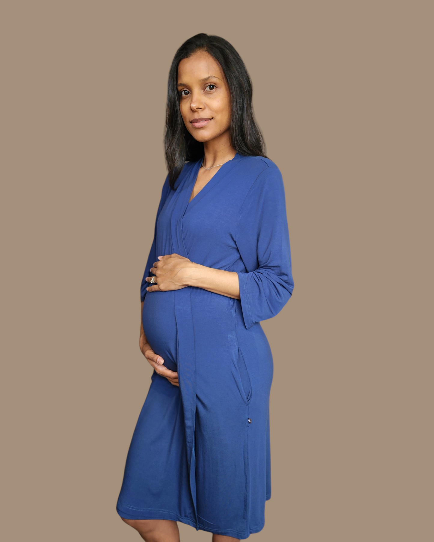 Blue Jasmine Maternity Robe MA-MA NYC