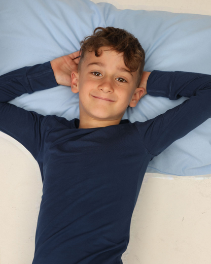 Blue Jasmine Long Sleeve Bamboo Toddler Pajamas