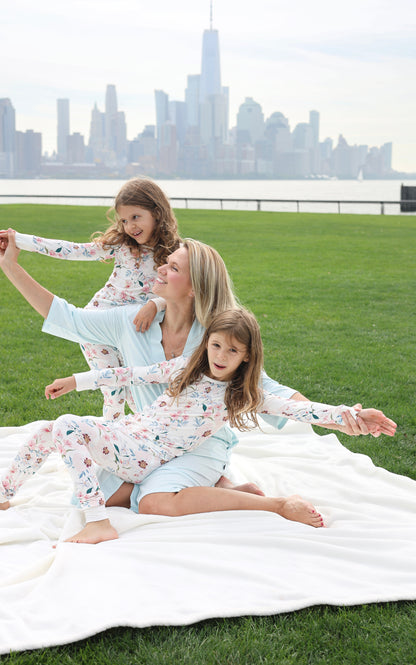 Sky Bamboo Maternity Robe