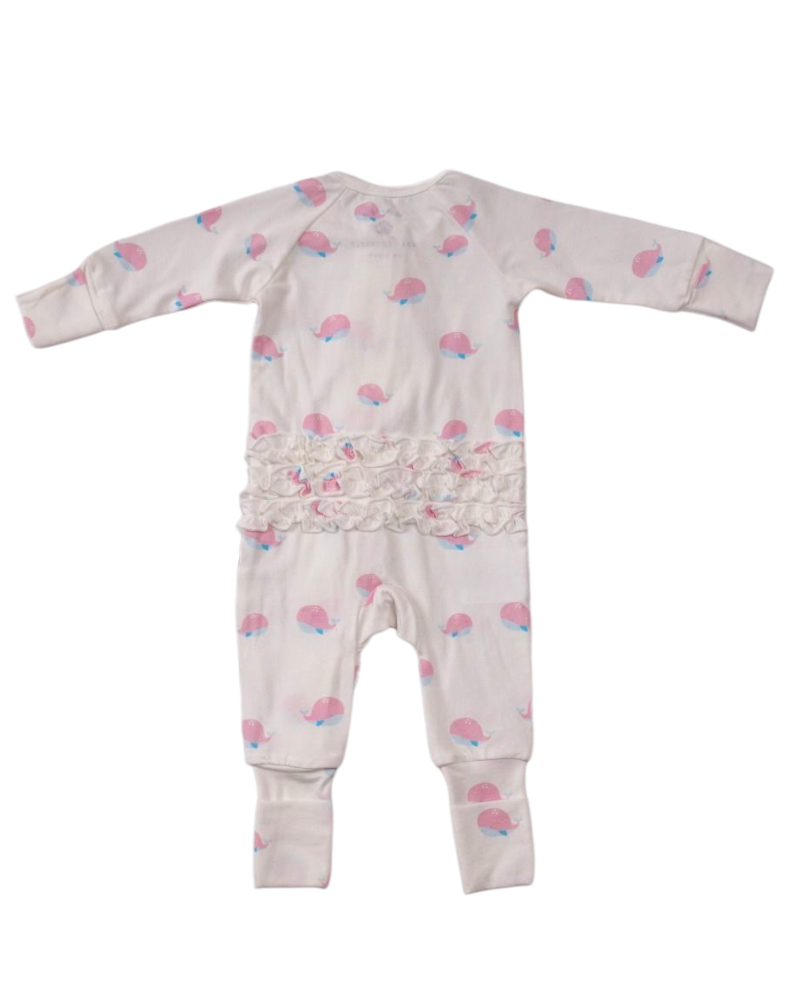 Sea Breeze Whale Bamboo Footie Baby Girl