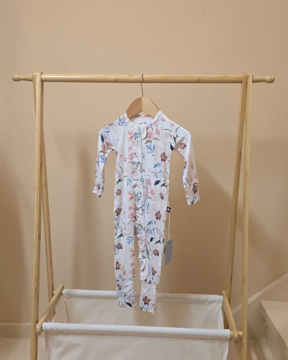 Lilly Zipped Bamboo Footie