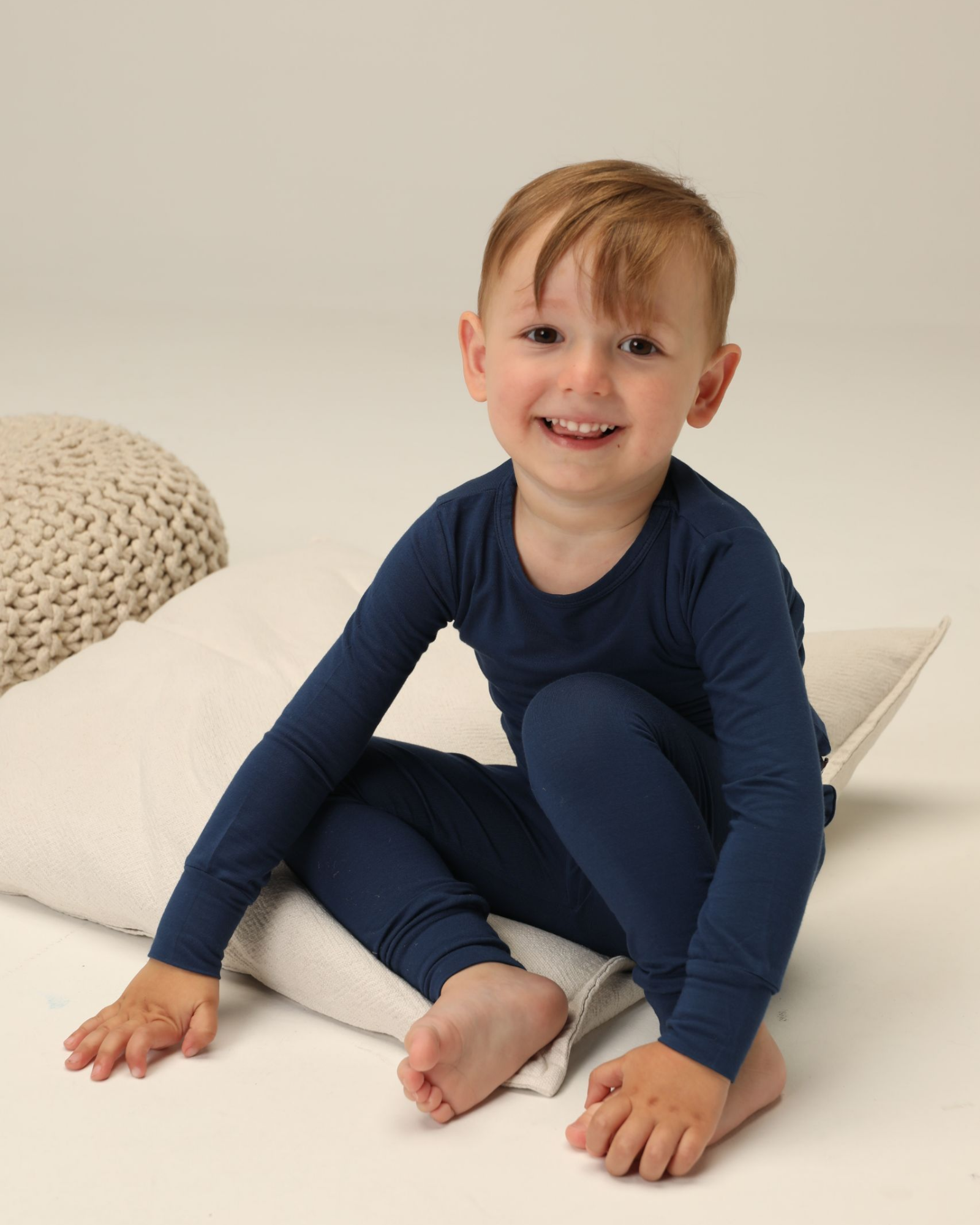 Blue Jasmine Long Sleeve Bamboo Toddler Pajamas