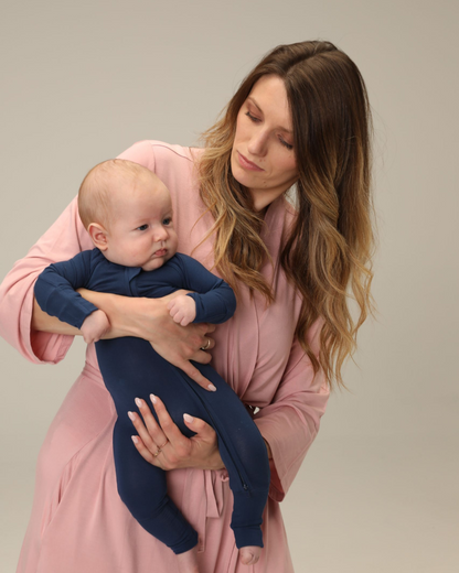 Blue Jasmine Bamboo Footie for Baby Boys