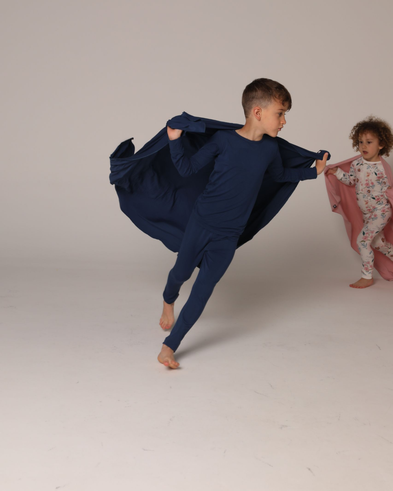 Blue Jasmine Long Sleeve Bamboo Toddler Pajamas