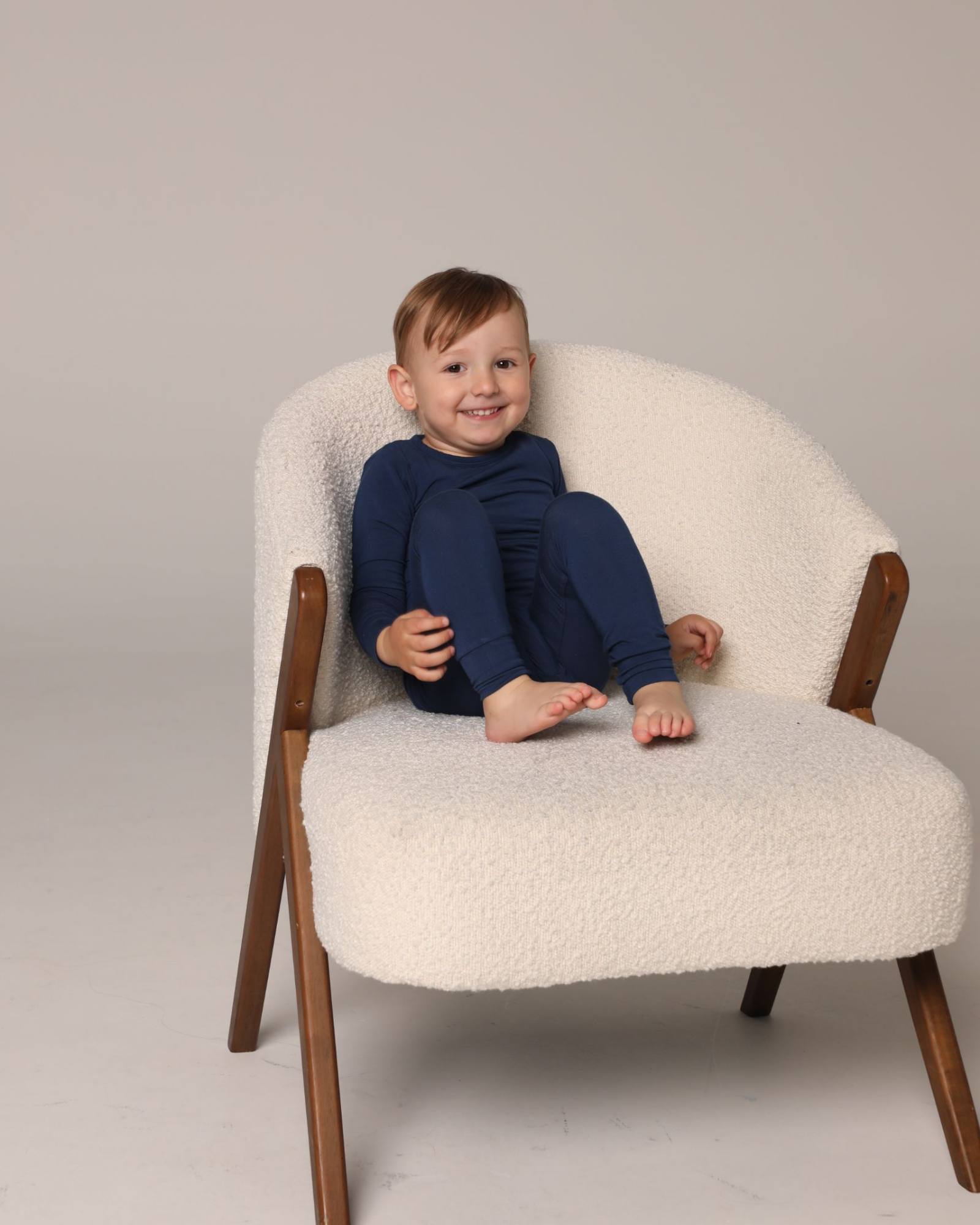 Blue Jasmine Long Sleeve Bamboo Toddler Pajamas